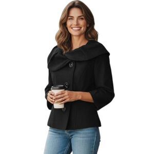 MOSSIMO BLACK COAT SZ.L EUC.